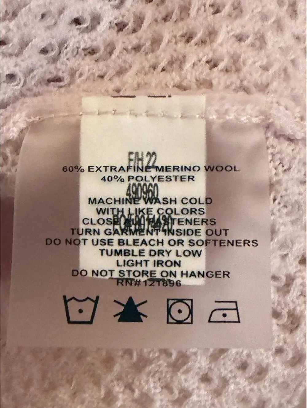 Title Nine Women's Light Pink Merino Wool Blend Half-Zip Sweater, Size Small - Picture 3 of 5
